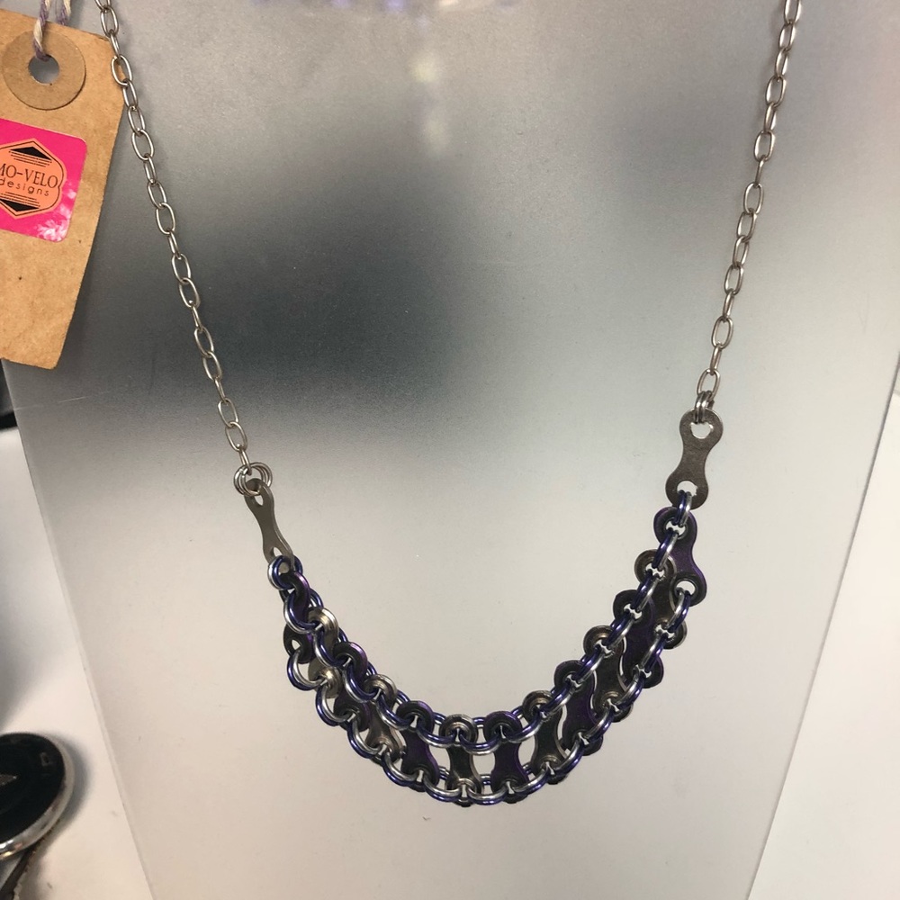 bicycle gear parts necklace. One of a kind.